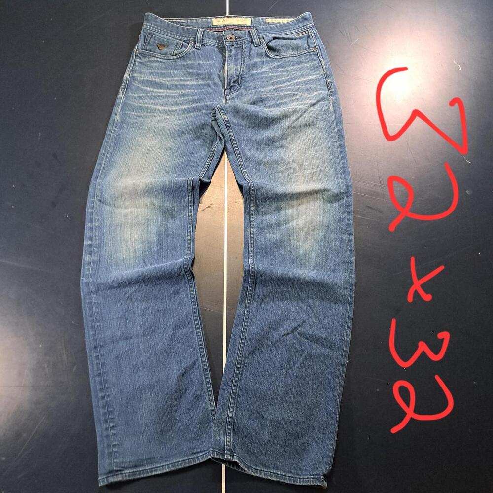 Guess Men's Blue and Navy Jeans